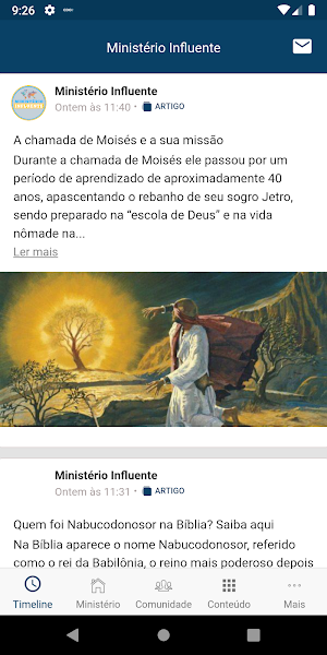 Ministério Influente Screenshot 2