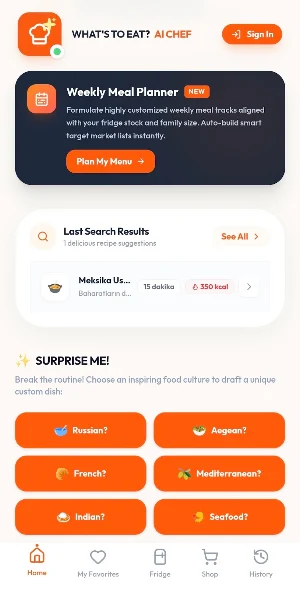 What's To Eat? AI Chef Screenshot 1