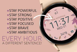 Rose Motivation Watch Face Screenshot 1