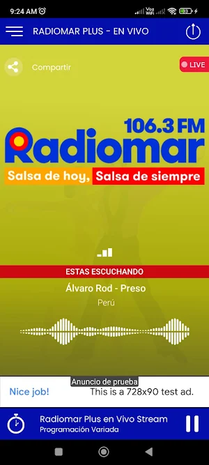 Radiomar Plus en Vivo Perú Screenshot 0