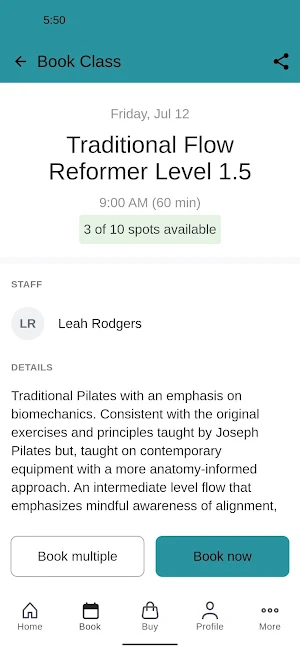 SELAH Pilates & Wellness Screenshot 2