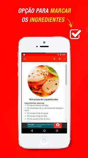 Receitas de Pizzas no Liquidificador Screenshot 1