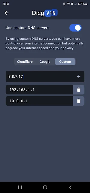 DicyVPN - Free VPN Screenshot 2