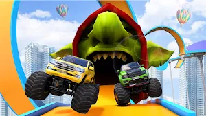 Monster Truck Stunts: Modern Prado Car Game 3D Screenshot 3