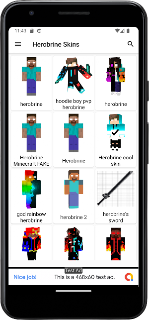 Herobrine Skins for Minecraft Screenshot 2