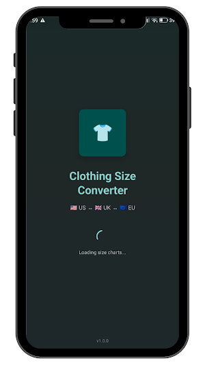 Clothing Size Comparison Screenshot 0
