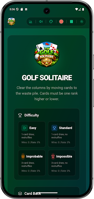 Golf Solitaire Offline Master Screenshot 1