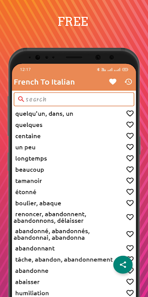 French To Italian Dictionary Offline Screenshot 0