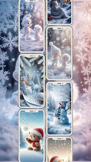 Winter Snowfall Wallpaper 4K Screenshot 2