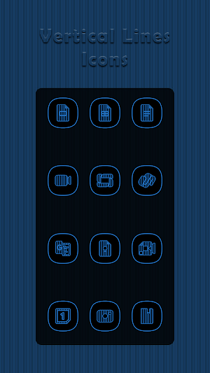 Vertical Blue Lines Icons Screenshot 1