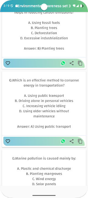 Environmental Awareness MCQ Screenshot 3