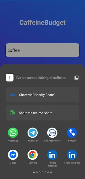 CaffeineBudget Screenshot 0