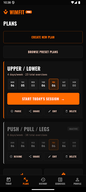 WimFit: Gym Workout Tracker Screenshot 3