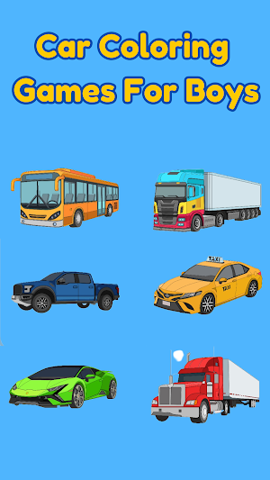 Car coloring games for boys Screenshot 0