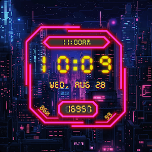 Cyber Neon Watch Face Screenshot 3