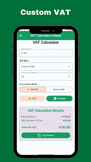 VAT Calculator Ireland 2026 Screenshot 2
