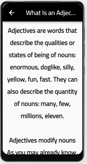 adjective words Screenshot 0