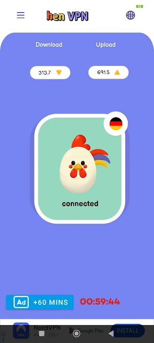 Hen VPN - Fast and Unlimited Screenshot 2
