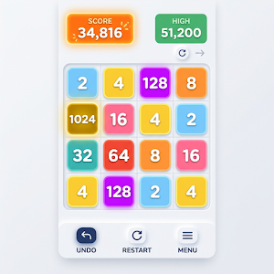 1024 Fusion - Tile Puzzle Game Screenshot 0