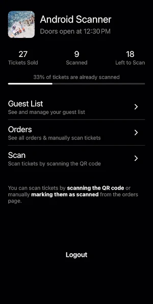 Bubbl: Ticket Scanner Screenshot 1