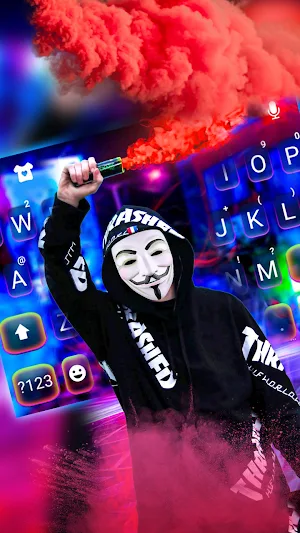 Smokey Anonymous Keyboard Background Screenshot 1