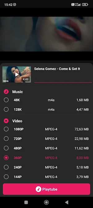 Play Tube mp3 mp4 Download Screenshot 1