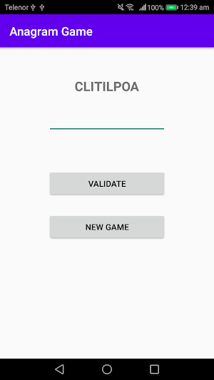 Anagram Game Screenshot 1