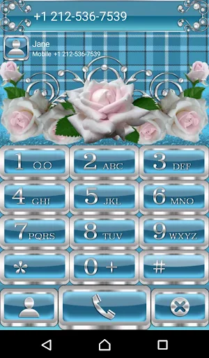 White Roses Dialer theme Screenshot 0