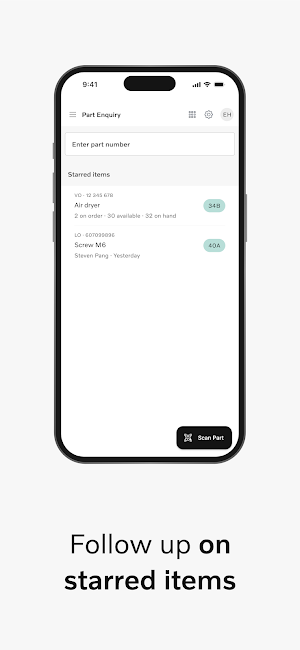 Paperless Part Enquiry Screenshot 3