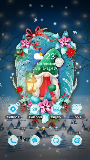 Snowy Winter Gnome - Wallpaper Screenshot 0