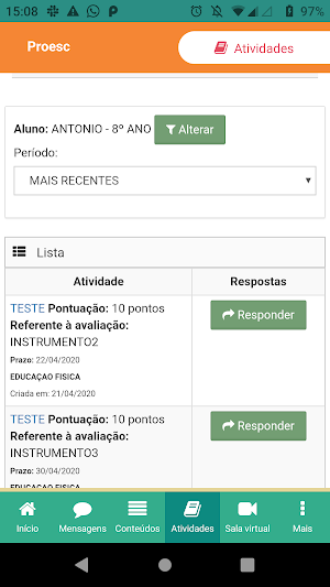 Proesc Aluno Screenshot 1