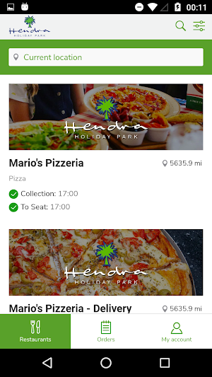 Hendra Holidays – Food & Drink Screenshot 0
