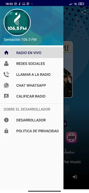 Sensación 106.5 FM Screenshot 2