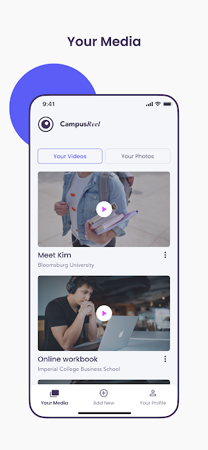 CampusReel Creator Screenshot 1