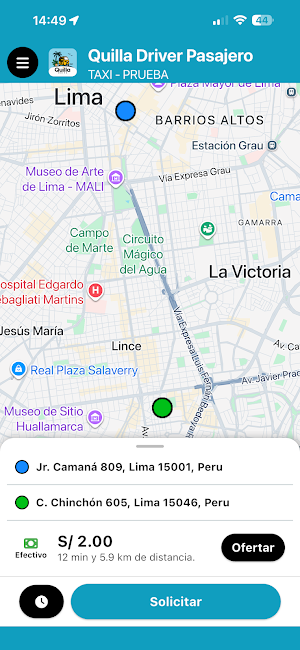 Quilla Drive Pasajero Screenshot 0