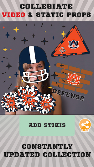 Auburn Tigers Animated Selfie Stickers Screenshot 1