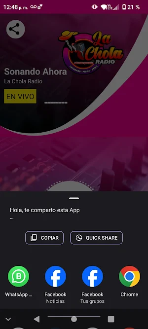 La Chola Radio Screenshot 1