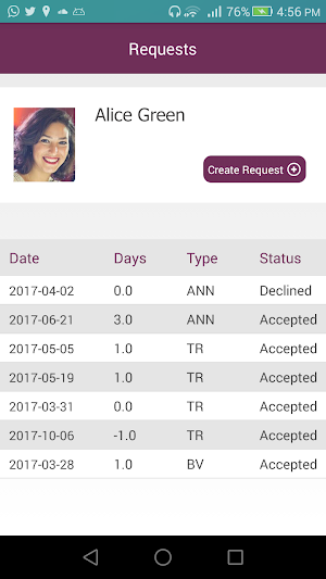 Purple Bureau Communication Screenshot 2