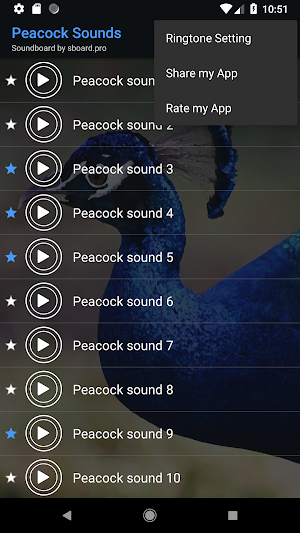 Peacock sounds ~ Sboard.pro Screenshot 3