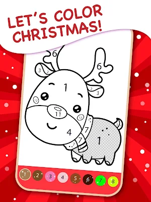 Christmas Coloring Book By Numbers Screenshot 0