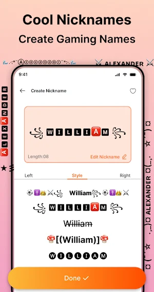 Nickfinder: Stylish Name Maker Screenshot 2