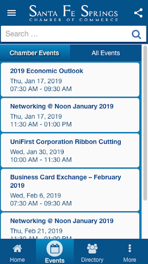 Santa Fe Springs Chamber Screenshot 3