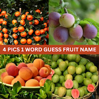 4 PICS 1 WORD GUESS FRUIT NAME
