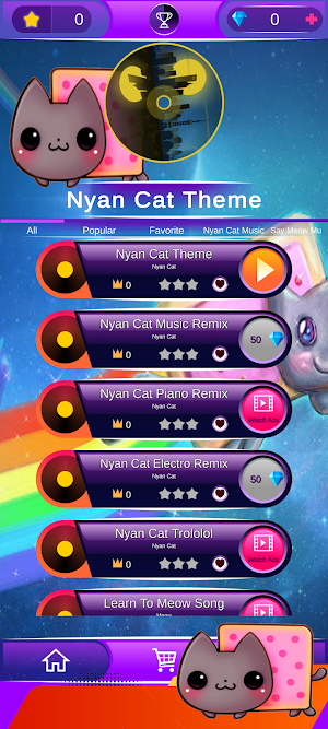 Nyan Kawaii Meow Tiles Hop Screenshot 0