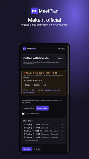 MeetPlan: Group Planner Screenshot 3