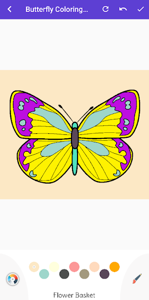 Colorful Butterfly Coloring Screenshot 0