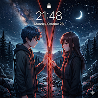 Zipper Lock Screen - Wallpaper
