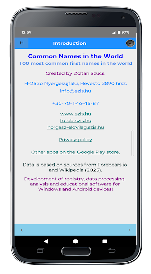 Common Names in the World Screenshot 3