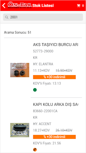 Önpar Otomotiv B2B Screenshot 2