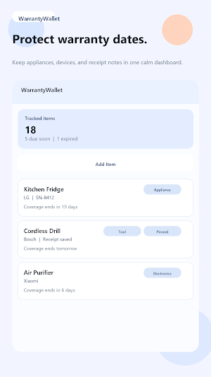 WarrantyWallet Screenshot 0